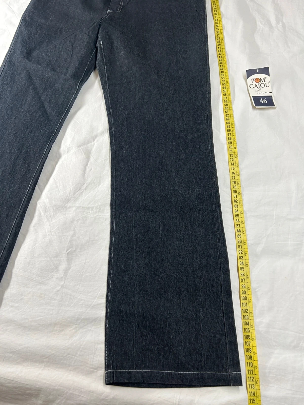 Calça jeans reta preta pom’cajou tamanho 46 nova – photo 4